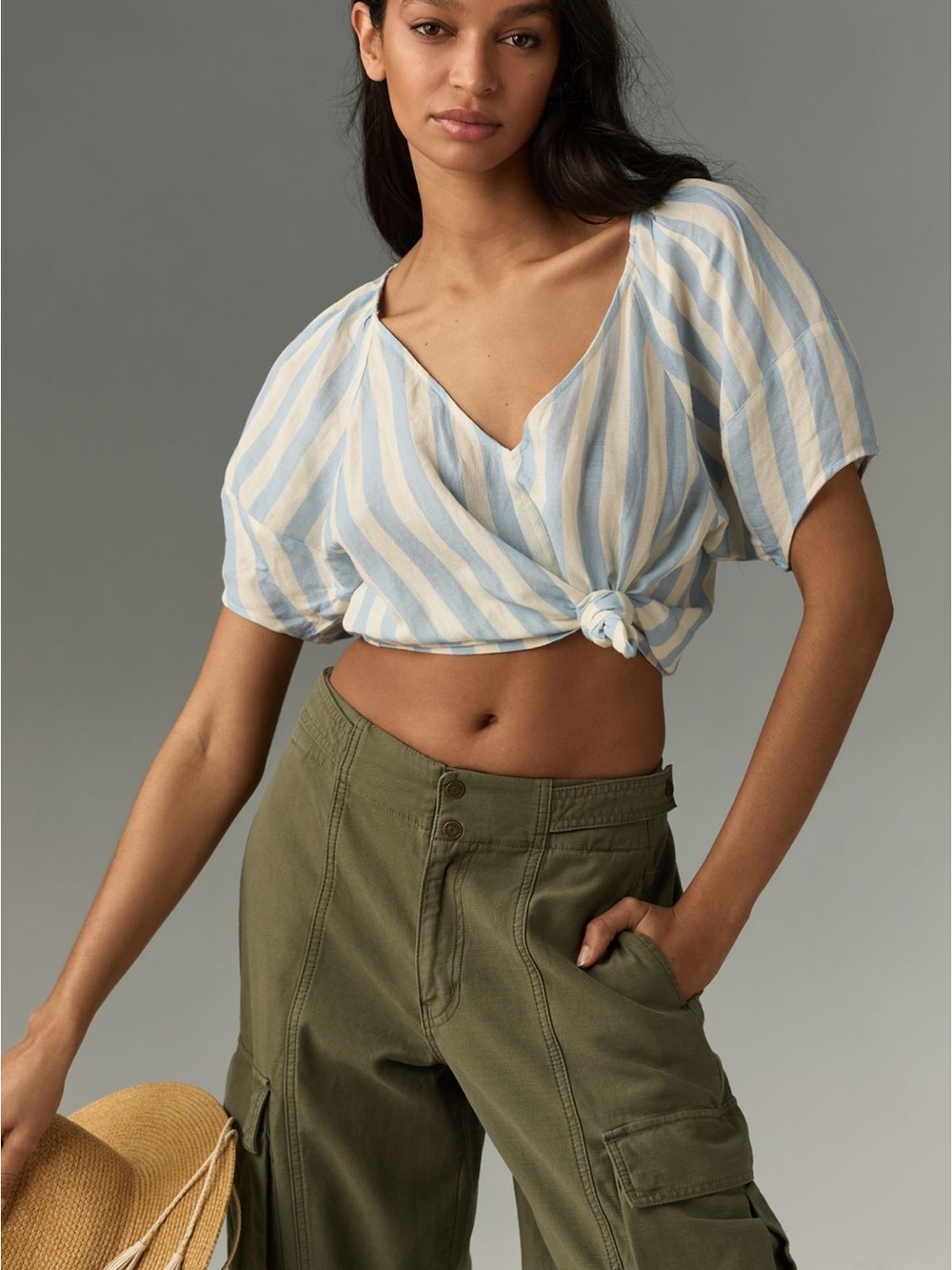 Anthropologie velvet by graham & spencer Katy linen top
